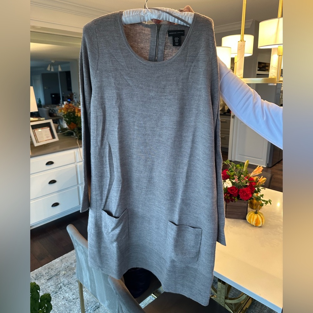 Adrienne Vittadini 100% Wool Sweater Dress